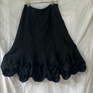 Chic Black Bubble Midi Skirt for Cocktail Events